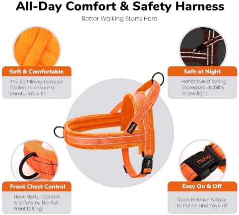 Didog No Pull Dog Harness for Large Dogs, Soft Flannel Padded - Image 5