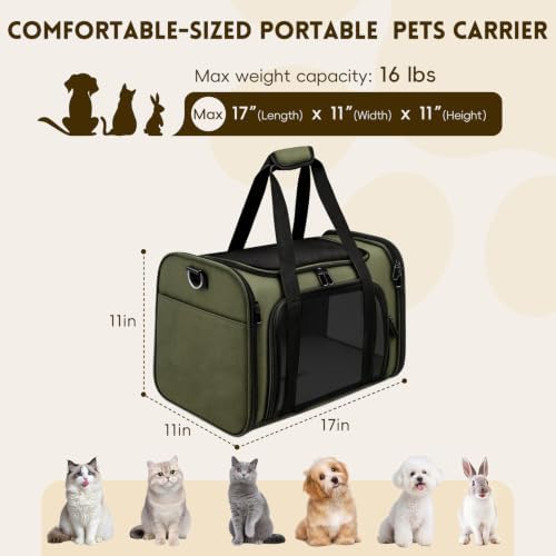 Cat Carrier Soft, Dog Carriers for Small Dog/Large Cat - Image 2