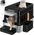 URPOWER Extra Large Stainless Steel Litter Box by URPOWER