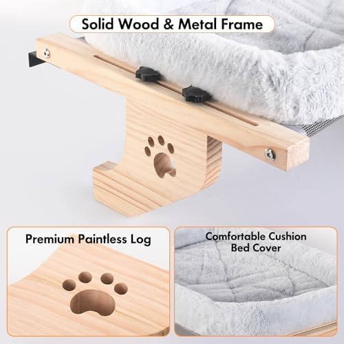 AMOSIJOY Wooden Cat Windowsill Perch - Image 6