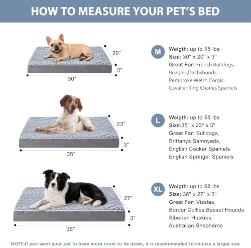 WNPETHOME Orthopedic Washable Dog Beds Medium Sized Dog to Sleep Cozy - Image 5