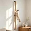 FHTONGE 63" Wall Mounted Cat Scratch Post, Adjustable Tall Jute Climb Pole by FHTONGE