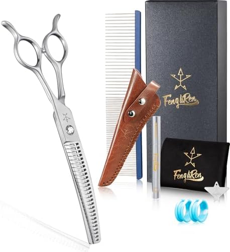 High-end Professional Dog Grooming Curved Thinning Scissors Teeth Blending by Fengliren%C2%AEDedicatedToScissorsForOver40Years