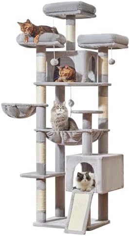 Taoqimiao Tall Cat Tree, 76In XL Cat Tower - Image 4