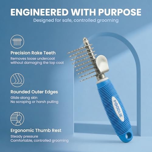 Poodle Dematting Fur Rake Comb Brush - Image 4