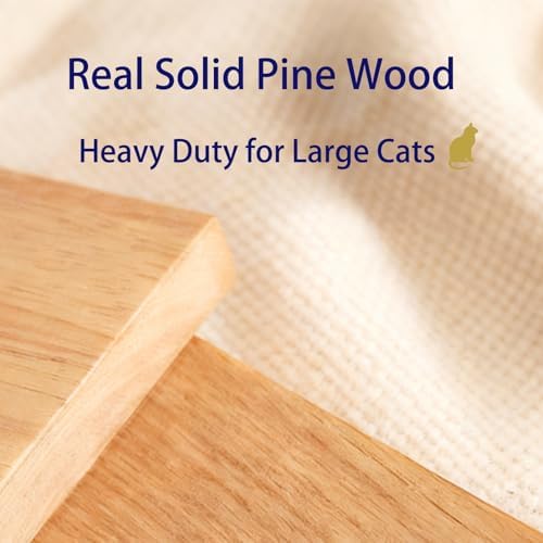 KVIDA 56.7" Solid Wood Cat Tree - Image 6