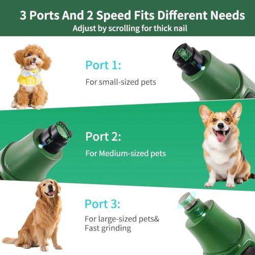 Dog Nail Grinder 7-Speed with LED Light, USB-C Rechargeable - Image 6
