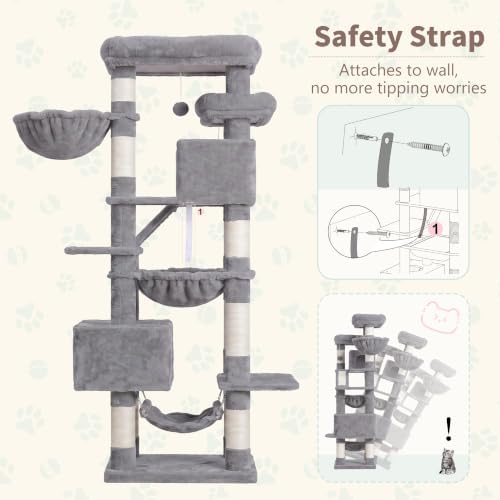 Heybly Cat Tree, 71-Inch-Tall Tower - Image 6