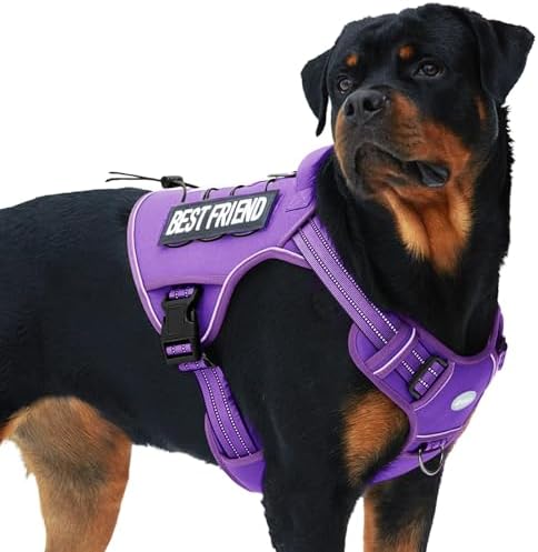 AUROTH Tactical Dog Harness for Large Dogs, Heavy Duty No Pull Pet Vest by AurothPets