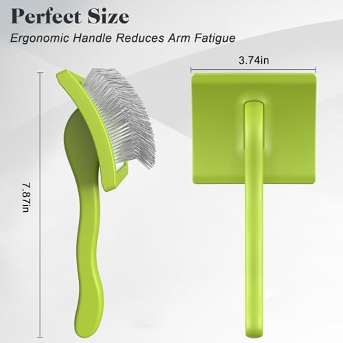 2PCS Slicker Brush for Dogs & Pet Comb, Professional Dog Grooming Brush - Image 6