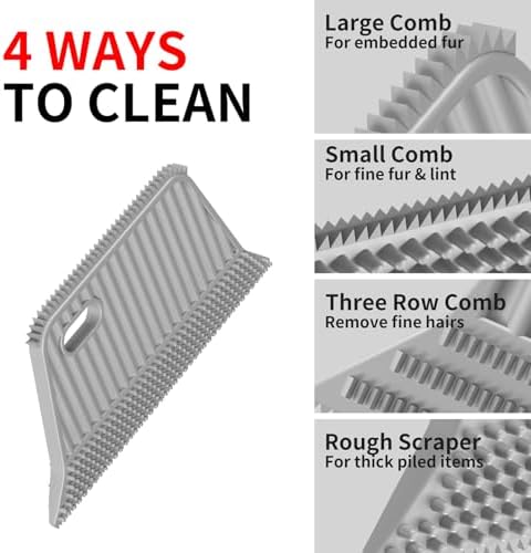 Lint Remover 3-Pack, Pet Fur Remover, Carpet Rake, Lint Brush - Image 4