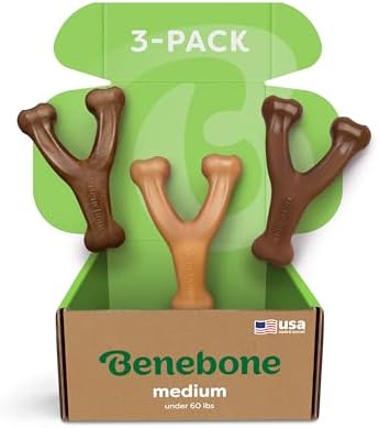 Benebone 3-Pack Wishbone Dog Chew Toy by Benebone