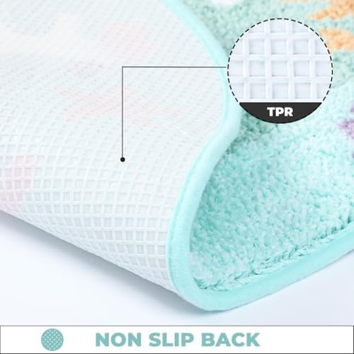 Cute Ocean Bath Rug Super Absorbent Non Slip Modern Bathroom Mat Machine - Image 5