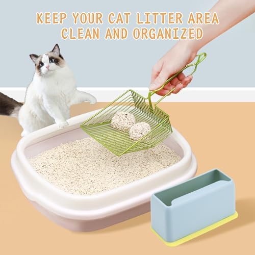 DHXYZZB Cat Litter Scoop with Holder, Metal Cat Litter Scoop Deep Shovel Kitty - Image 2