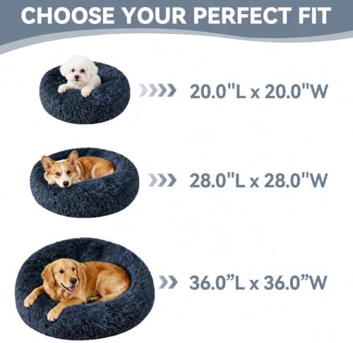 Cat Beds for Indoor Cats, Washable 20" Donut Pet Bed for Small Dogs - Image 2