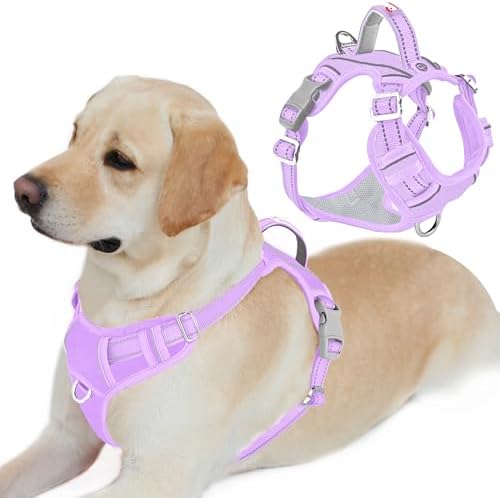 BARKBAY No Pull Dog Harness for Large Dogs, ID Tag Holder Dog Vest by BARKBAY