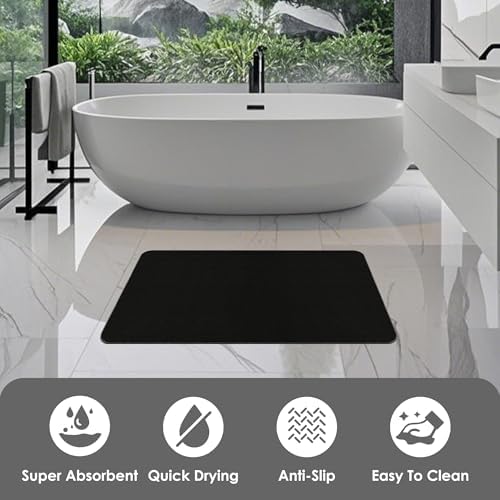 THMINS 2 Pack Extra Large Stone Bath Mat - Image 3