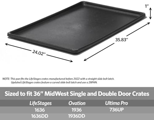 LifeStages by MidWest 36-Inch Replacement Pan, 35.5 x 23.8 x 1 Inches - Image 3