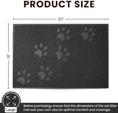 Andalus Large Cat Litter Mat, Non-Slip & Easy to Clean Cat Litter Box Mat - Image 3