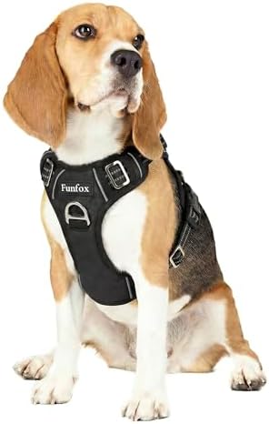 Funfox Dog Harness Medium Sized Dog, Vertical Handle Easy Control, No Pull Pet by MyFUNFOX