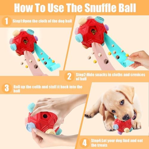 Dog Snuffle Ball-Interactive Puzzle Dog Toys Encourage Natural Foraging Skills - Image 3