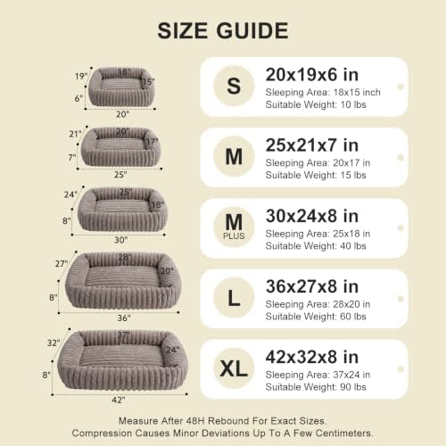 FURTIME Dog Bed for Small Medium Dog, Washable Orthopedic Pet Bed - Image 5