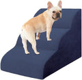 Dog Stairs for Small Dogs, 3 Tiers High Density Foam Dog Ramp, Extra Wide by Heeyoo