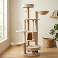 64 Inches Multi Level Cat Tree Tower Indoor Large Cats Furniture by Unknown