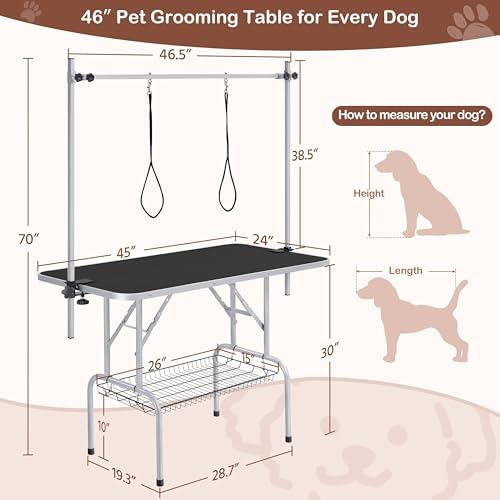 Yaheetech 46'' Dog Grooming Table - Image 3