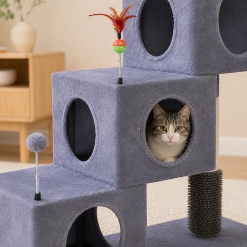 YUNIQUE Small Cat Tree for Indoor Cats, Cat Tower - Image 6