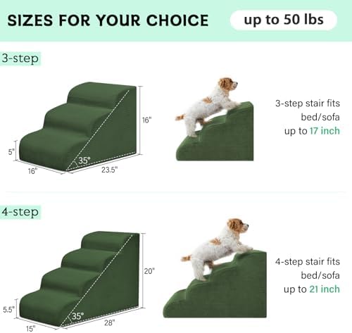 Mesa Lemon 3 Step Dog Stairs Pet Ramp - Image 3