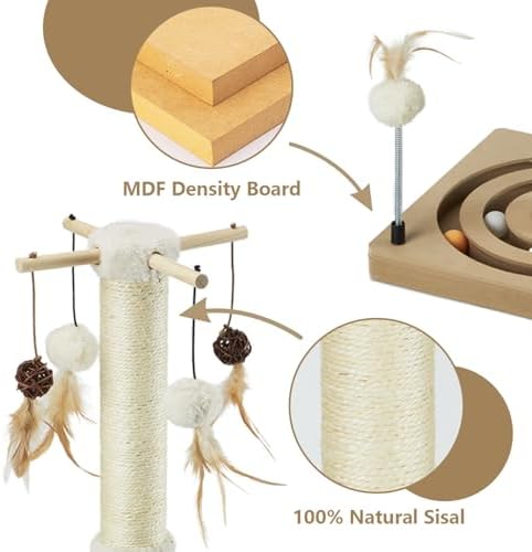PEEKAB Cat Scratching Post Sisal Scratch Posts - Image 3
