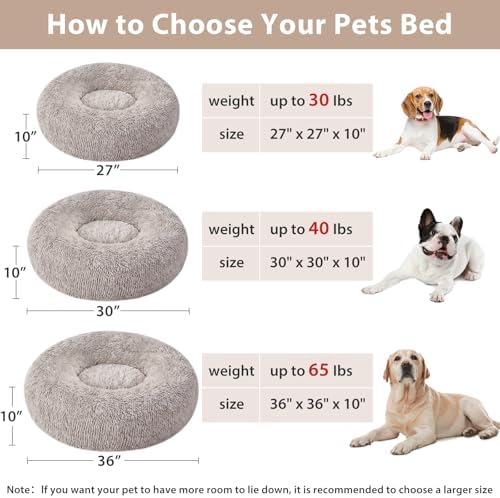 WNPETHOME Medium Round Calming Dog Bed Cat Bed - Image 4