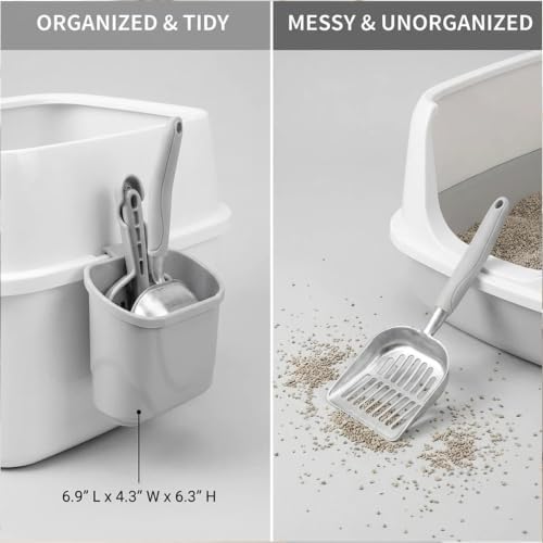 4-in-1 Cat Litter Scoop with Holder, Cat Litter Box Organizer Cleanup Kit - Image 7