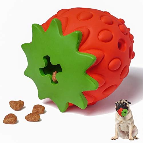 MewaJump Dog Rubber Chew Toys, Treat Food Dispensing Toy Puzzle Toys Ball by MEWAJUMP