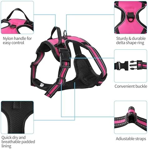 Hot Pink No-Pull Dog Harness - Image 2