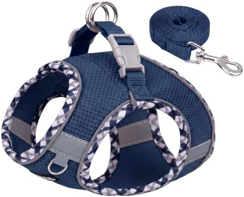 AIITLE Small Dog Harness and Leash Set Strong Magic Tape by AIITLE-FORPETSBETTERLIFE