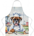 Caroline's Treasures Boxer The Chef Apron Cooking Kitchen Server Baking Crafts by CarolinesTreasures