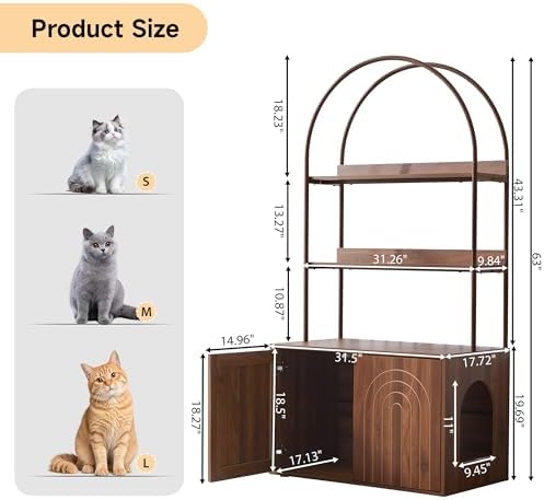 Arched Cat Litter Box Enclosure - Image 2