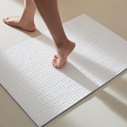 TYUU Bathroom Rugs Non Slip Washable, Super Absorbent Thin Bath Mat Quick Dry by TYUU