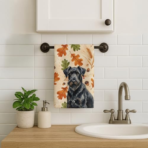 Caroline's Treasures Black Russian Terrier Dogs Kitchen Towel 15x25 in - Image 2