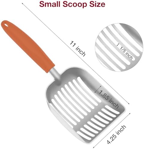 Cat Litter Scoop, Kitty Metal Scooper, Aluminum Alloy Sifter, Kitten Pooper - Image 2