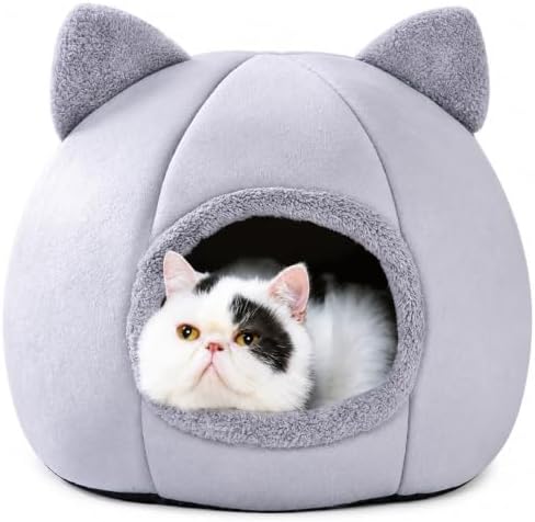 Cat Cave Beds for Indoor Cats, Cushion Bed Dog Pet Shelter House by Unknown