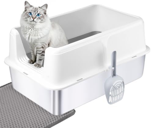 Stainless Steel Cat Litter Box by Unknown