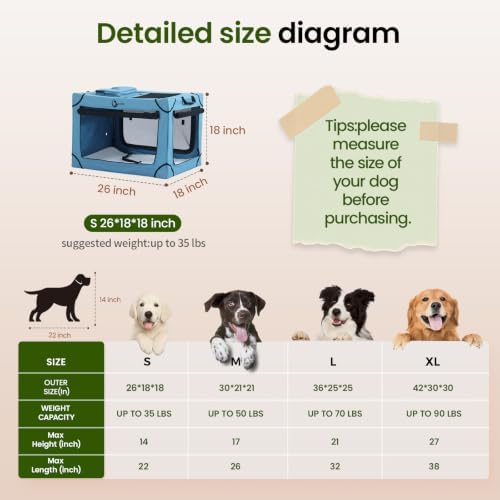 Portable Collapsible Soft Dog Crate - Image 3