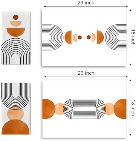 Modern Geometric Kitchen Dish Towels Set of 2 - Image 2