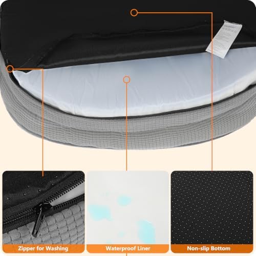 Dwanton Orthopedic Waterproof Medium Dog Bed Sofa, Gel Memory Foam - Image 6