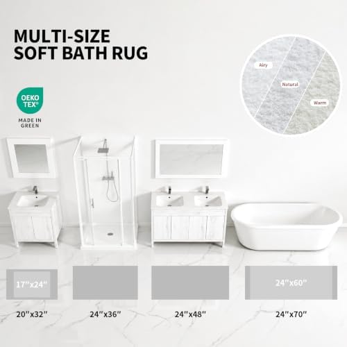 ILANGO Bathroom Rugs 48" × 24", Extra Soft Absorbent Microfiber Bath Rugs - Image 4