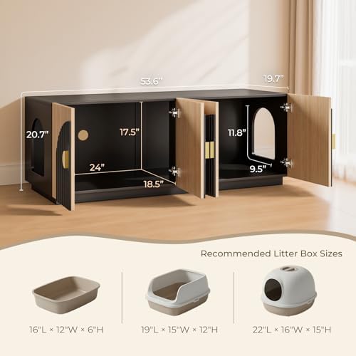 Amunrbrek Double Cat Litter Box Enclosure Furniture - Image 7