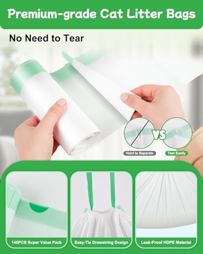 140 Count Cat Litter Bags Liners - Image 3